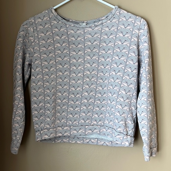 Cute fox print long sleeve shirt - Picture 1 of 5
